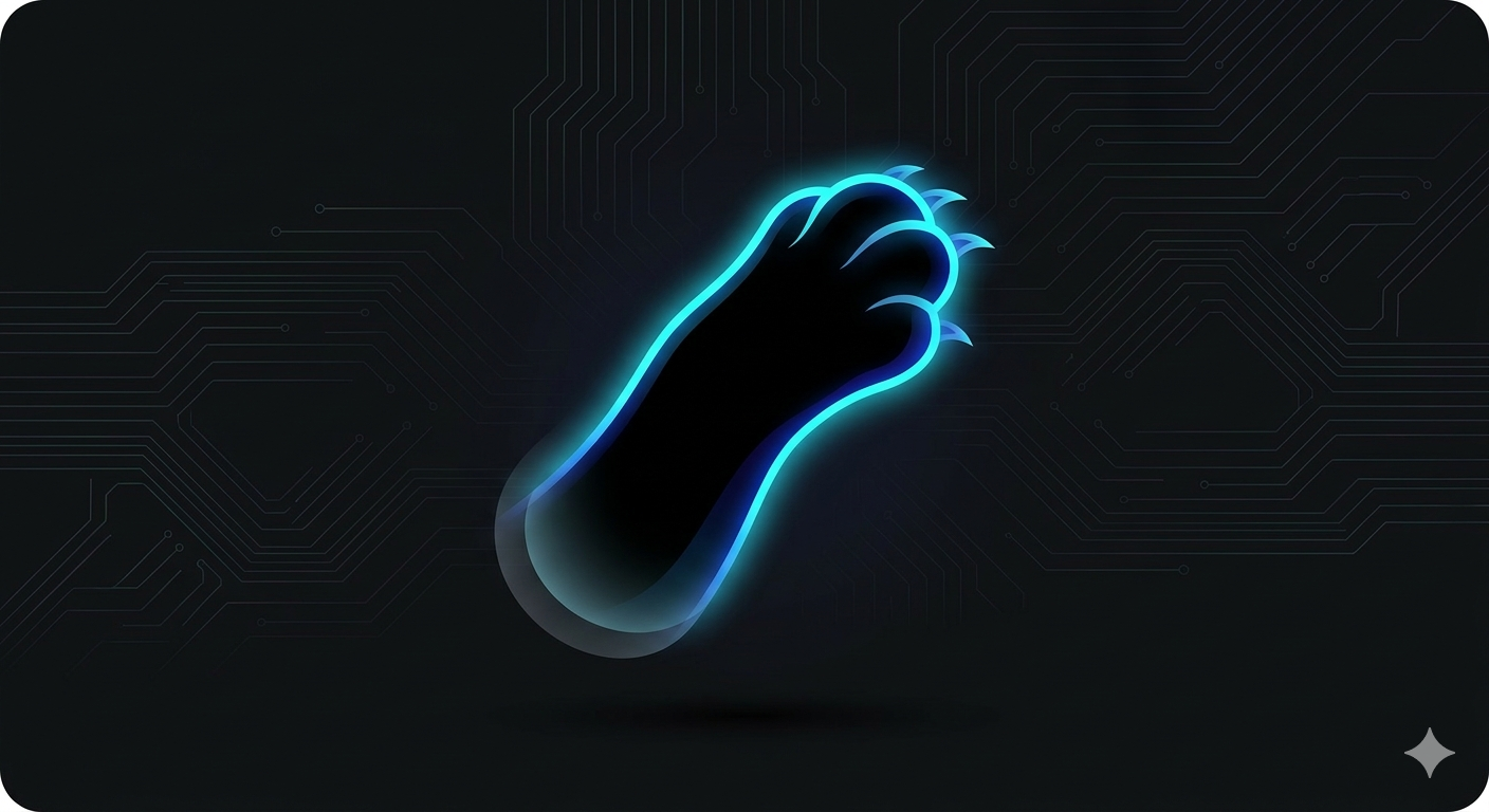 Futuristic AI Cat Paw